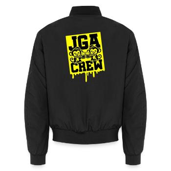 Jga Crew Junggesellen Affe - Unisex Bomberjacke - Schwarz - Hinten - AI Model Male 185 light (185cm)