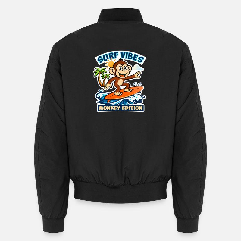 Surf-Vibes – Affen-Edition. Unisex Bomberjacke