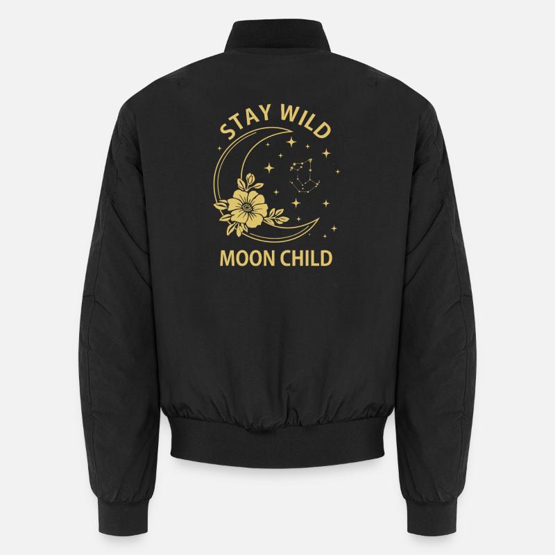 Bleib wilder Mond, Kind - Unisex Bomberjacke - Schwarz
