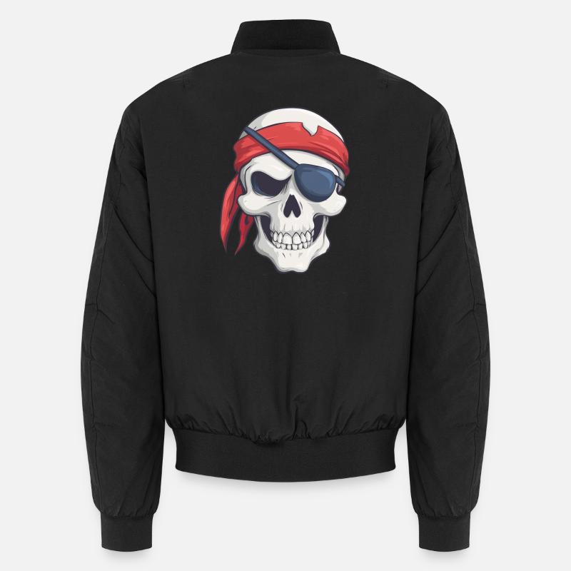 Pirate with Bandana and Eye Patch Unisex Bomber Jacket