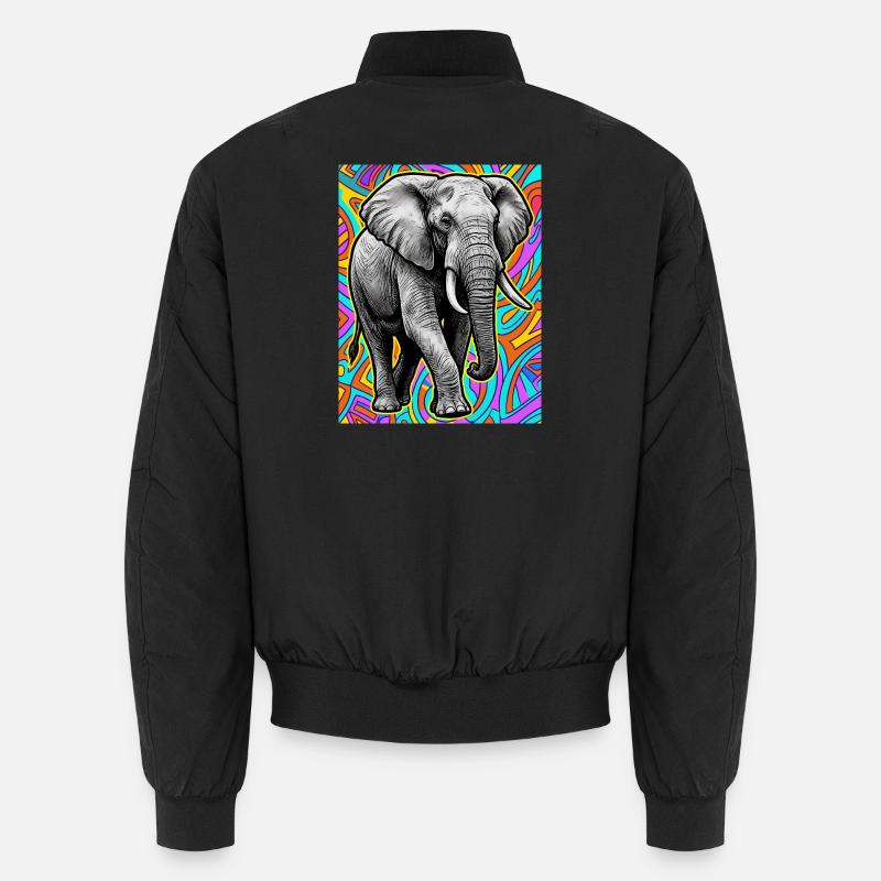 elephant - Unisex Bomber Jacket - black