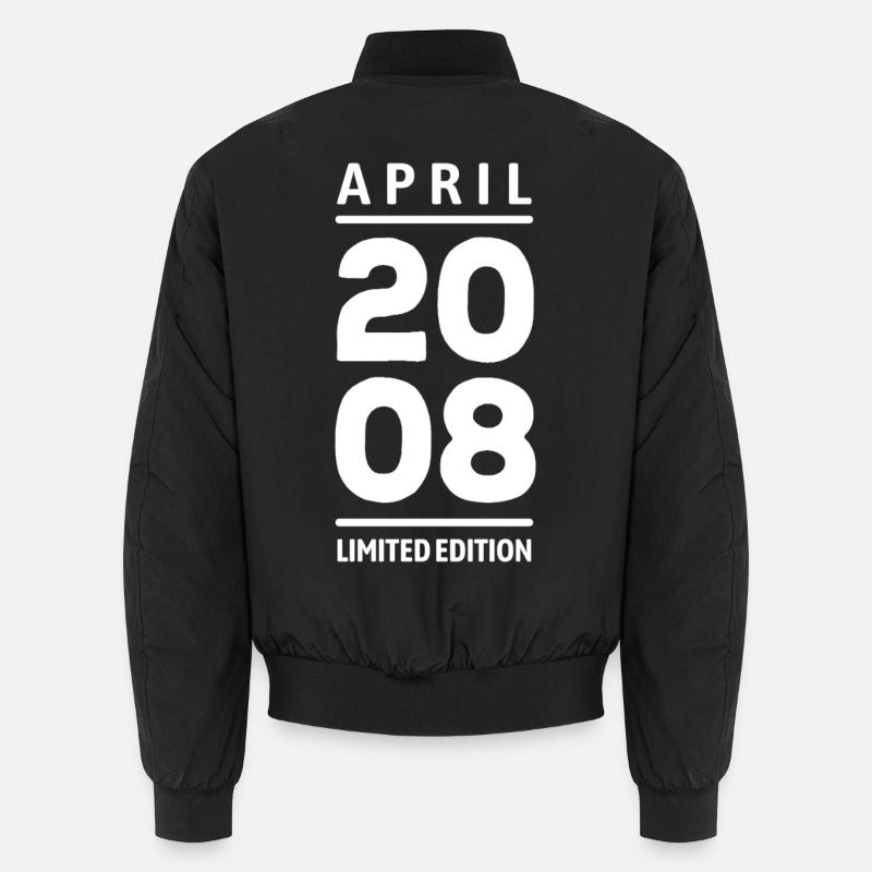Limited Edition April 2008 Geburtstag Geschenk Unisex Bomberjacke