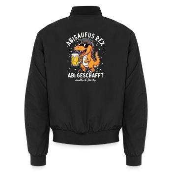 Lustiges Abi Geschafft Abisaufus Rex Abitur Party - Unisex Bomberjacke - Schwarz - Hinten - AI Model Male 185 light (185cm)