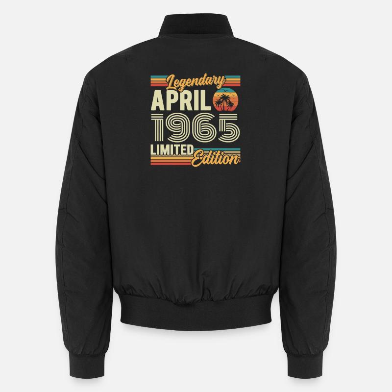 April 1965 61. Geburtstagsgeschenk – April 1965 Unisex Bomberjacke