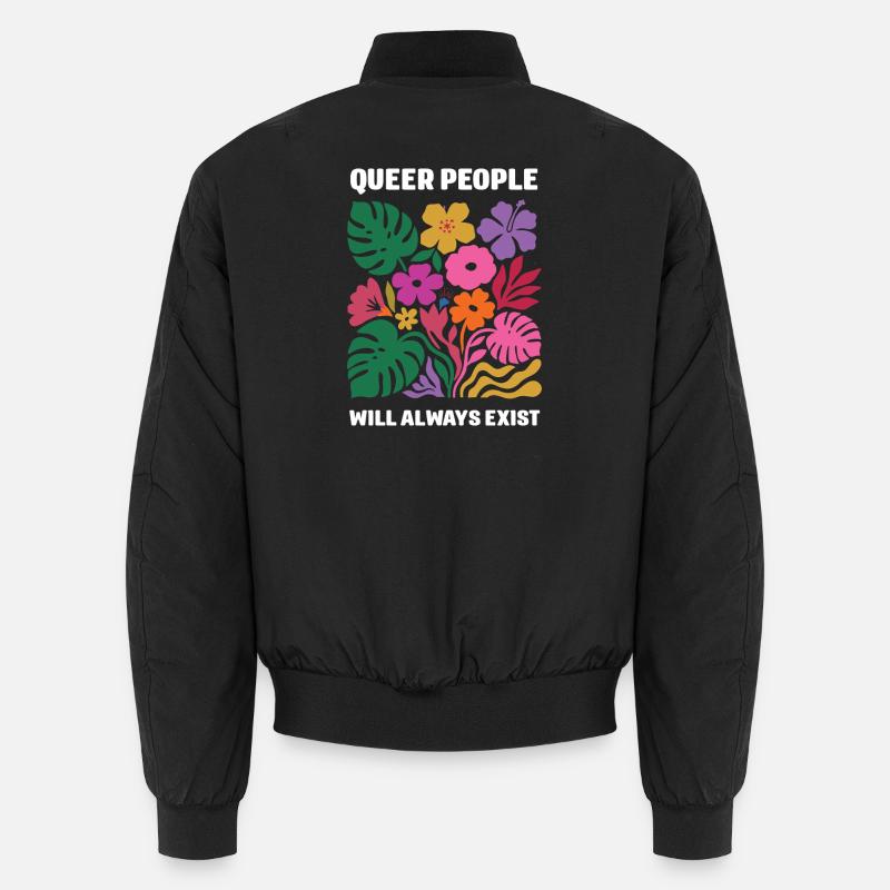 LGBTQ Pride Month - Queer People Will Always Exist Unisex Bomber Jacket
