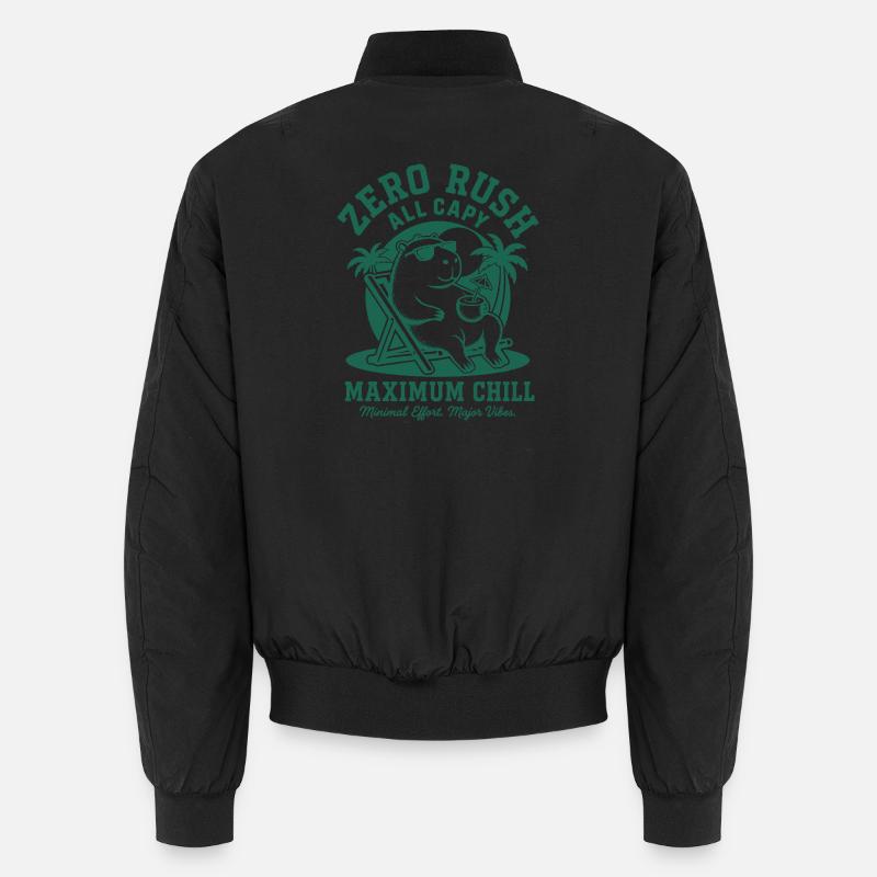 Zero Rush Capybara Chill - Unisex Bomberjacke - Schwarz