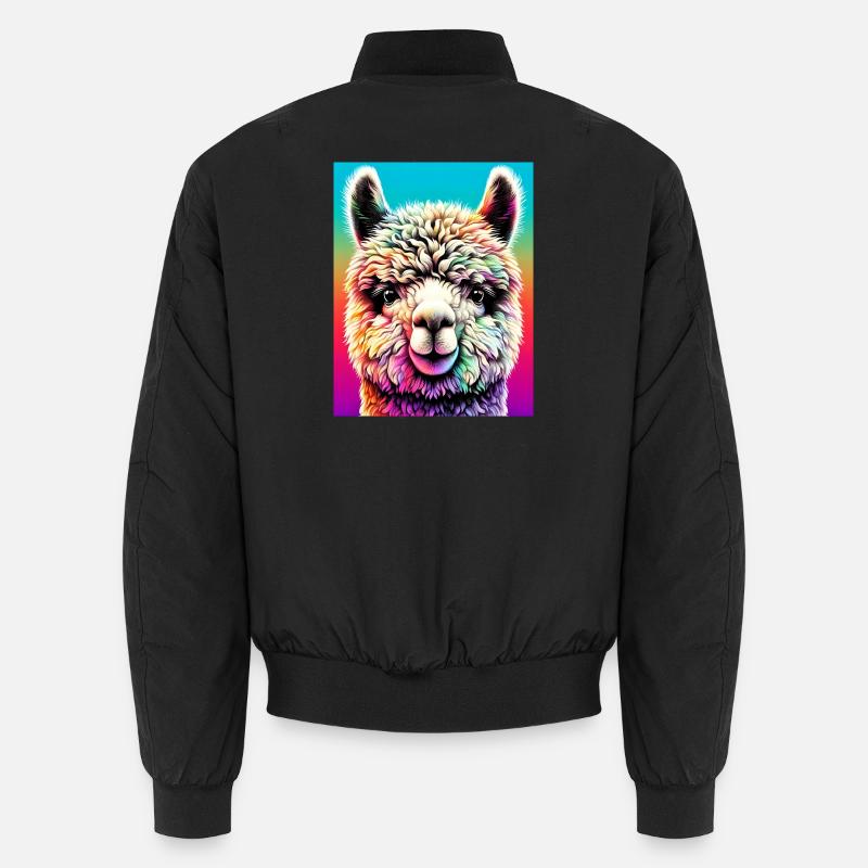 Alpaca - Unisex Bomber Jacket - black