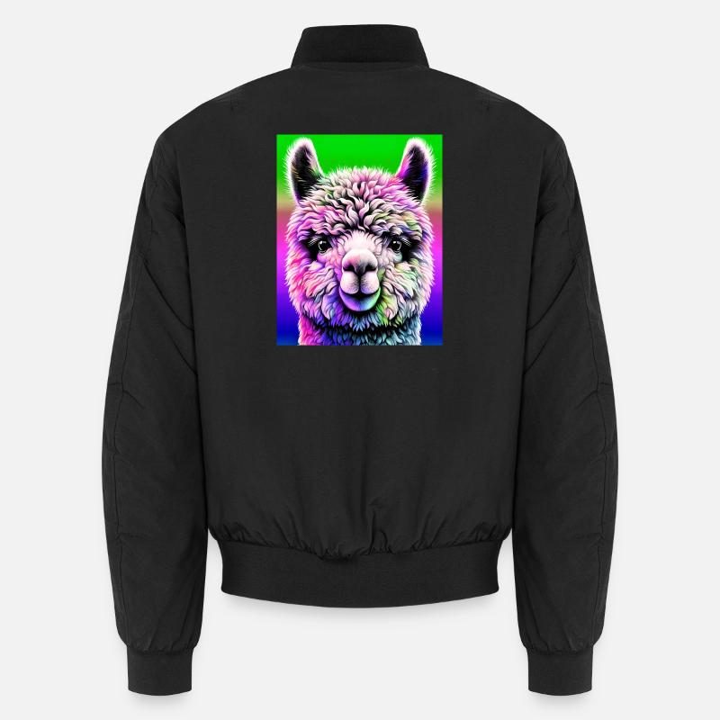 Alpaka - Unisex Bomberjacke - Schwarz