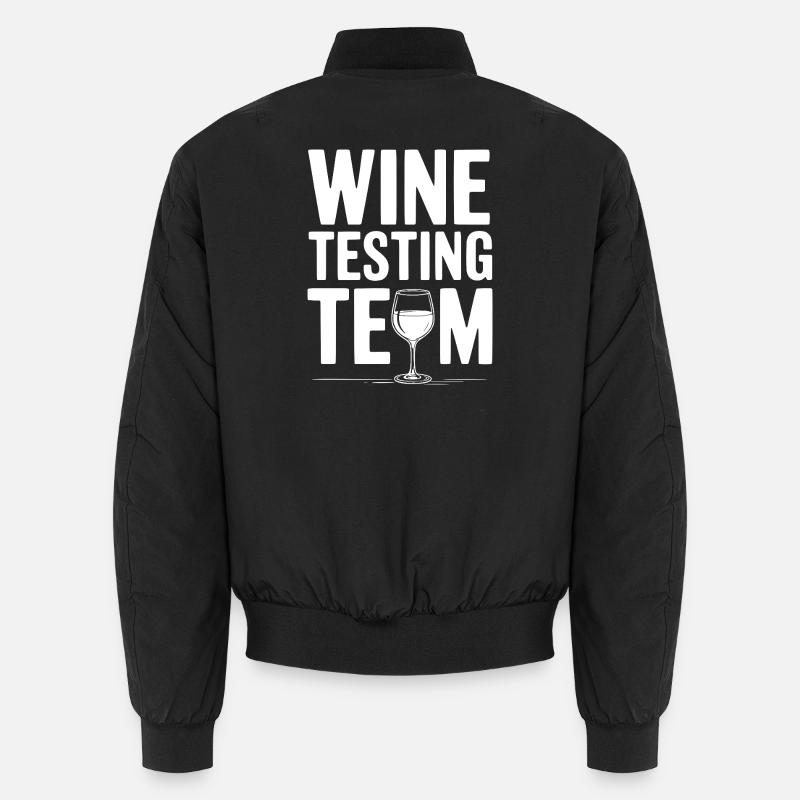 Wine Testing Team - Unisex Bomber Jacket - black