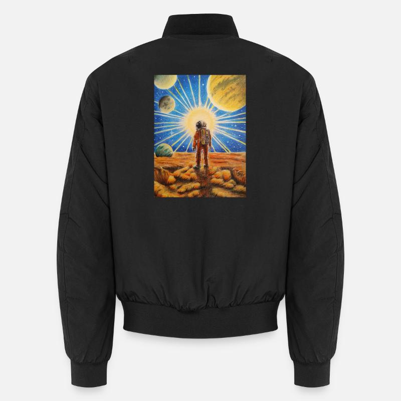 Astronaute sur Mars - Bomber unisexe - noir
