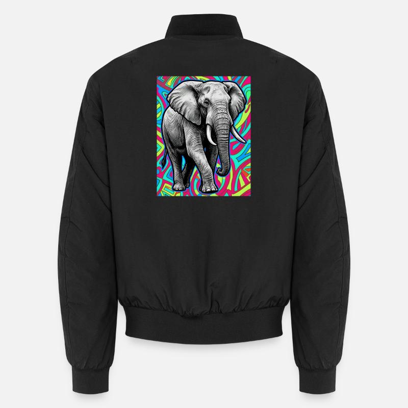 Elefant - Unisex Bomberjacke - Schwarz