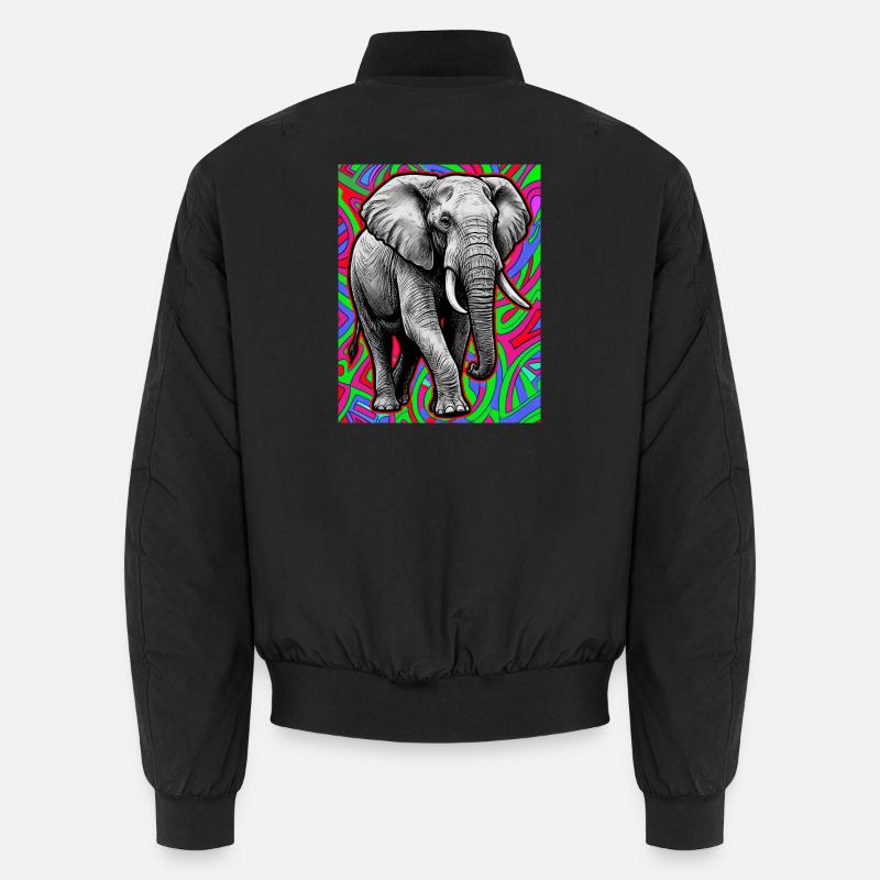 elephant - Unisex Bomber Jacket - black