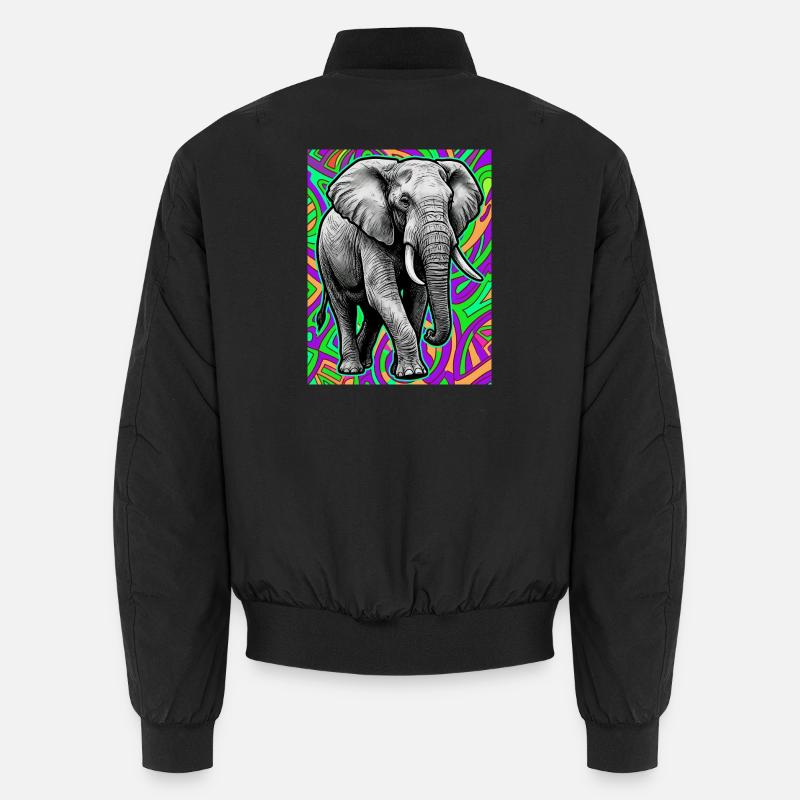 Elefant - Unisex Bomberjacke - Schwarz