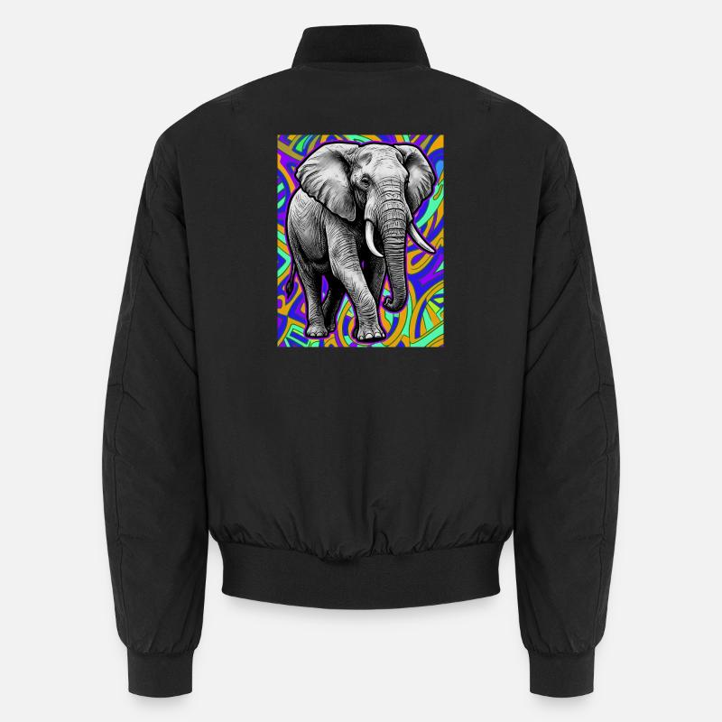 éléphant - Bomber unisexe - noir
