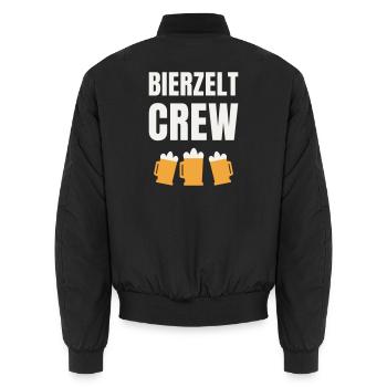 Bierzelt Crew Volksfest Festzelt Maß Partnerlook - Unisex Bomberjacke - Schwarz - Hinten - AI Model Male 185 light (185cm)