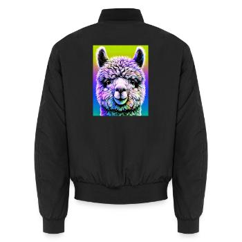 Alpaga - Bomber unisexe - noir - Dos - AI Model Male 185 light (185cm)