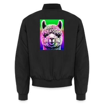 Alpaga - Bomber unisexe - noir - Dos - AI Model Male 185 light (185cm)