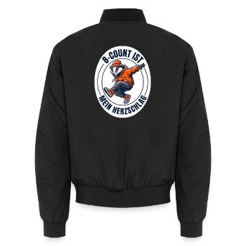 Breakdance B-Boy HipHop 8-Count Shirt - Unisex Bomberjacke - Schwarz - Hinten - AI Model Male 185 light (185cm)