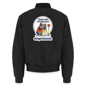Vermesser Vermessung Techniker Geodät T-Shirt - Unisex Bomberjacke - Schwarz - Hinten - AI Model Male 185 light (185cm)