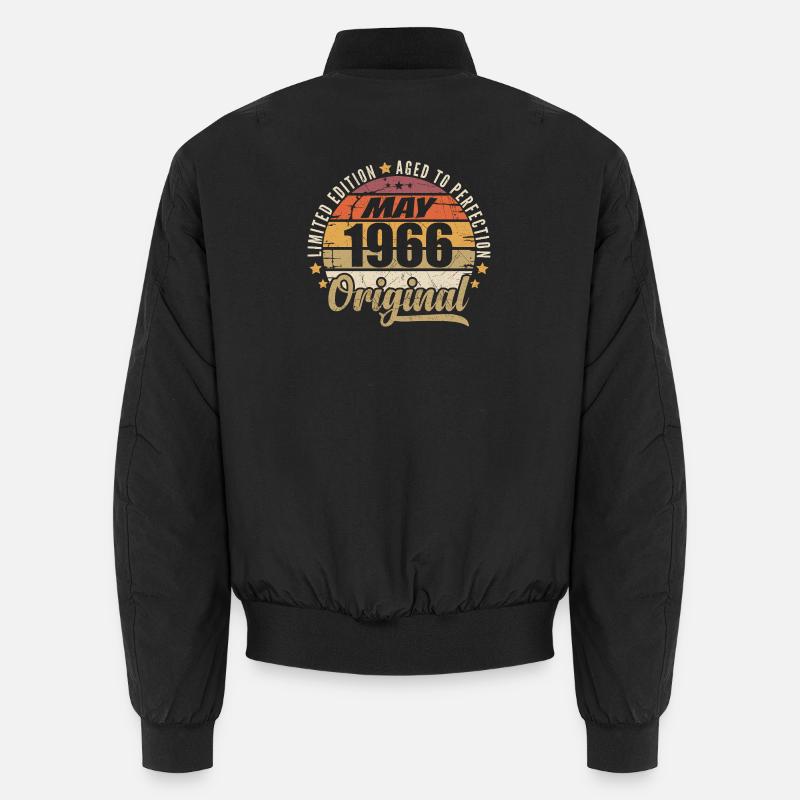 Design Vintage Mai 1966 Édition Limitée Mai 1966 Bomber unisexe