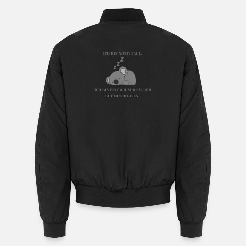 Koala Lazy - Unisex Bomber Jacket - black