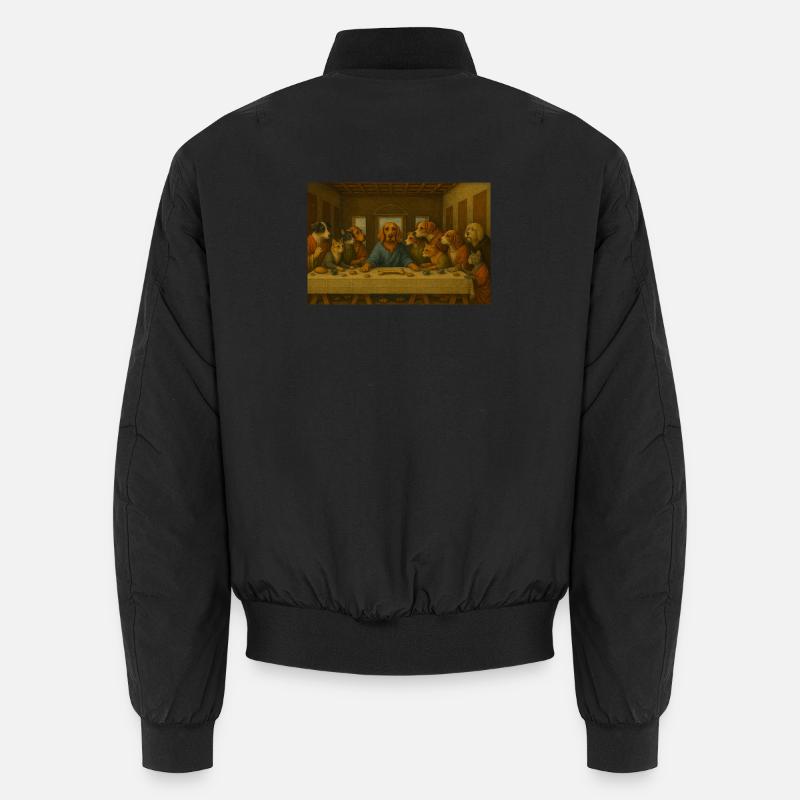 Dogs Last Supper - Unisex Bomber Jacket - black