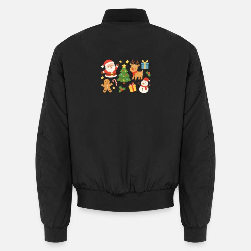 Weihnachtszauber Santa Rentier Baum Unisex Bomberjacke