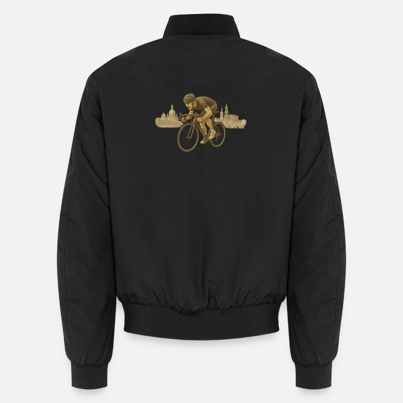 Road Cyclist Illustration Dresden Unisex Bomber Jacket