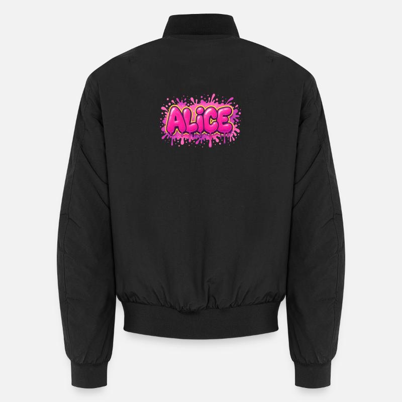Graffiti  ALICE Prénom cadeau idéal imprimable sur Bomber unisexe
