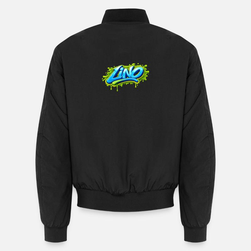 GRAFFITI NAME LINO  FOR  PERFECT GIFT PRINTABLE  Bomber unisexe