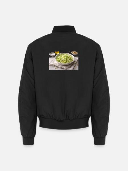 Salad with pine nuts - Unisex Bomber Jacket - black