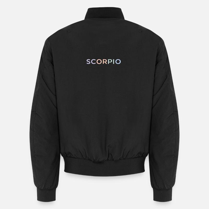 Pastell-Skorpion-Glyphen - Unisex Bomberjacke - Schwarz