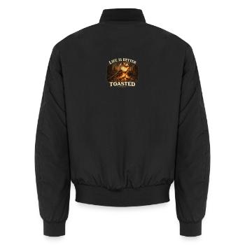 La vie est mieux fermée - Bomber unisexe - noir - Dos - AI Model Male 185 light (185cm)