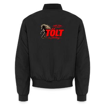 More Than a Gait - Tölt - Unisex Bomber Jacket - black - Back - AI Model Male 185 light (185cm)