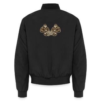 Doppelgorilla Kraftduo Fitness - Unisex Bomberjacke - Schwarz - Hinten - AI Model Male 185 light (185cm)