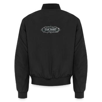 Schwanken – Ravewear - Unisex Bomberjacke - Schwarz - Hinten - AI Model Male 185 light (185cm)