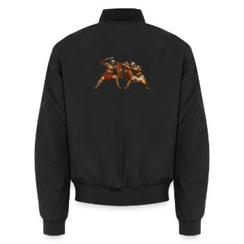 Roman gladiators - Unisex Bomber Jacket - black - Back - AI Model Male 185 light (185cm)