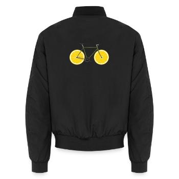 Bike Bike Lemons Funny - Unisex Bomber Jacket - black - Back - AI Model Male 185 light (185cm)