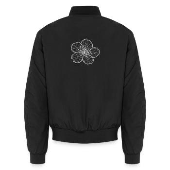 Flowering - Unisex Bomber Jacket - black - Back - AI Model Male 185 light (185cm)