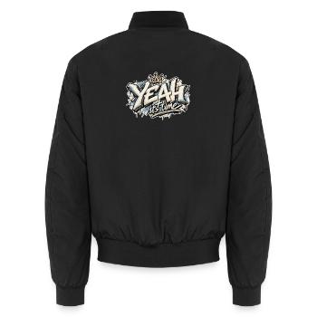 Yeah Its Time Graffiti Crown - Unisex Bomberjacke - Schwarz - Hinten - AI Model Male 185 light (185cm)