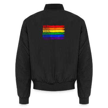 War Dann Wohl Doch Keine Phase LGBTQ - Unisex Bomberjacke - Schwarz - Hinten - AI Model Male 185 light (185cm)