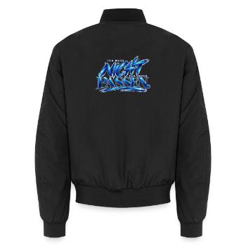 Ich muss nicht für jeden passen – Selbstliebe  - Unisex Bomberjacke - Schwarz - Hinten - AI Model Male 185 light (185cm)