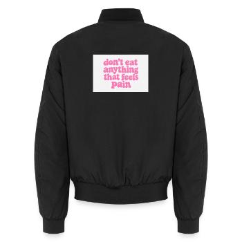Werde vegan und rette die Tiere - Unisex Bomberjacke - Schwarz - Hinten - AI Model Male 185 light (185cm)