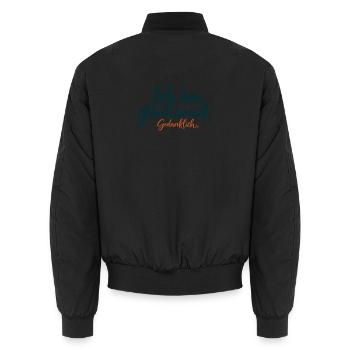Gedanklich Gleich So Weit - Unisex Bomberjacke - Schwarz - Hinten - AI Model Male 185 light (185cm)