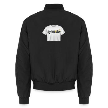 Lies Learn & Grown - Unisex Bomberjacke - Schwarz - Hinten - AI Model Male 185 light (185cm)
