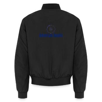 Abenteuer wartet auf den Kompass - Unisex Bomberjacke - Schwarz - Hinten - AI Model Male 185 light (185cm)