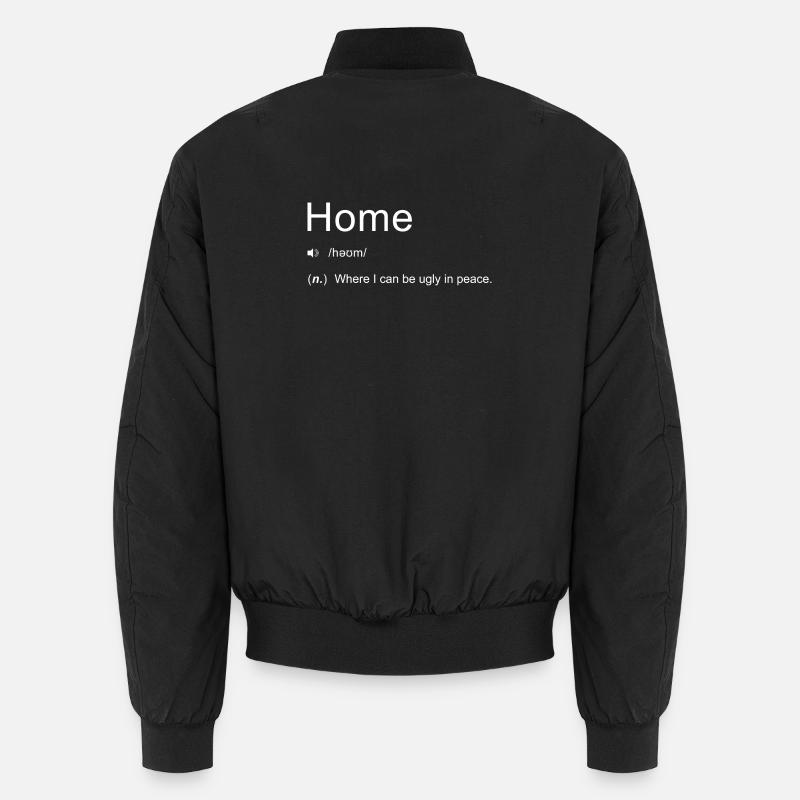 Home definition - Unisex Bomber Jacket - black