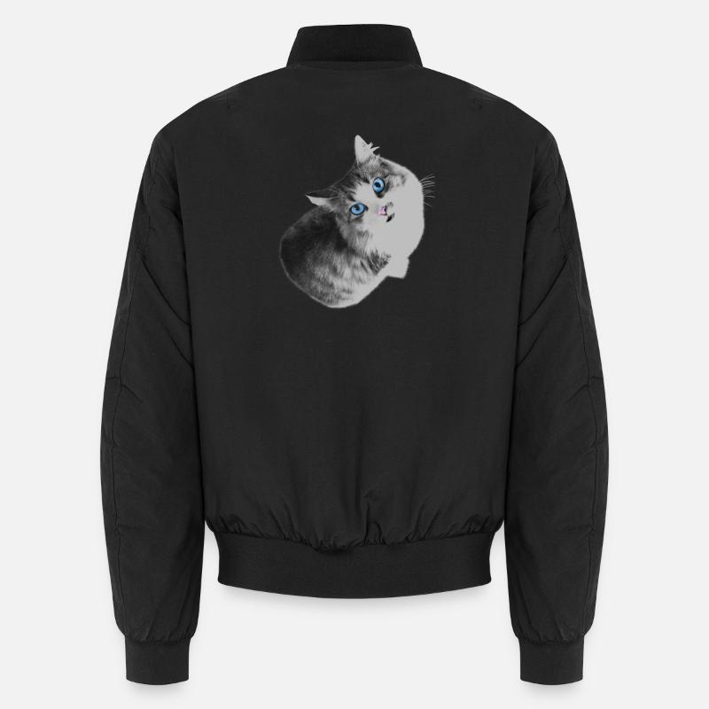 Maya le mignon chat au yeux bleus Bomber unisexe
