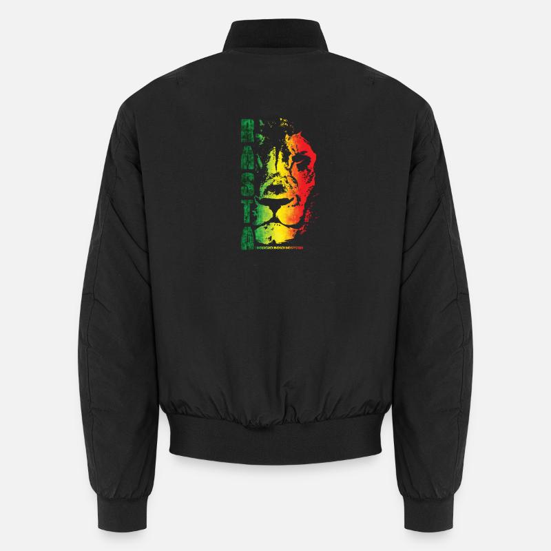 Style arc-en-ciel du lion rasta Bomber unisexe