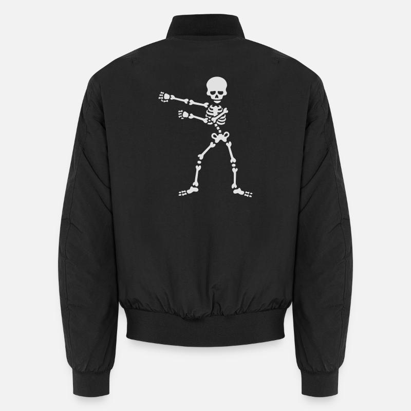 The floss dance flossing backpack boy kid skelett Unisex Bomberjacke